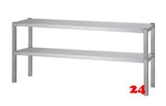 AfG Aufsatzbord 2-etagig zur Montage auf Tischplatten (B2000xT400) AB2204 verschweite Ausfhrung