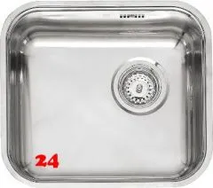 REGINOX Kchensple L18 4035 OKG Einbausple Edelstahl 3 in 1 mit Flachrand Siebkorb als Stopfenventil