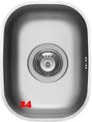 PYRAMIS Kchensple Iris (24x33,5) 1B Unterbausple / Edelstahlsple mit Siebkorb als Stopfenventil