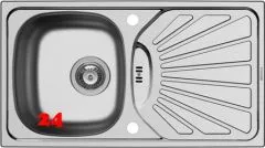 ✅ PYRAMIS Kchensple ET78 (78x43,5) Margarita 1B 1D Einbausple / Edelstahlsple Siebkorb als Drehknopfventil