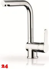 PYRAMIS Kchenarmatur Aladia Elegant Einhebelmischer Chrom mit Zugauslauf als Schlauchbrause Niederdruck