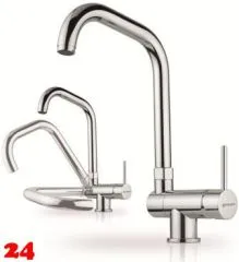 PYRAMIS Kchenarmatur Conralto Classic Einhebelmischer Chrom mit Festauslauf Unterfensterarmatur klappbar