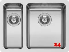 PYRAMIS Kchensple Lydia (60x46) 1 1/2B RH Unterbausple mit Siebkorb als Stopfenventil Hauptbecken rechts