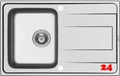 PYRAMIS Kchensple Alea (79x50) 1B 1D Einbausple / Edelstahlsple Siebkorb als Drehknopfventil