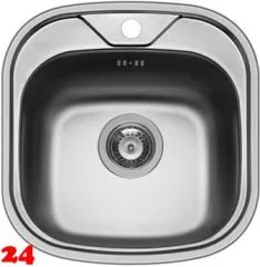 PYRAMIS Küchenspüle Kania (46x48) 1B Einbauspüle / Edelstahlspüle Siebkorb als Stopfenventil PYRAMIS Küchenspüle Kania (46x48) 1B Einbauspüle / Edelstahlspüle Siebkorb als Stopfenventil