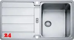 FRANKE Kchensple Hydros HDX 214 Edelstahlsple Slimtop / Flchenbndig mit Integralablauf und Druckknopfventil