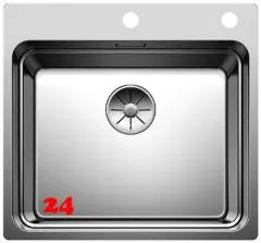 BLANCO Kchensple Etagon 500-IF/A Edelstahlsple / Einbausple Flachrand mit Ablaufsystem InFino und Zugknopf