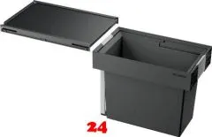 BLANCO Abfallbehlter Flexon II 30/1 Abfallsystem mit Systemdeckel zum Einbau in Schubksten ab 30cm Unterschrank