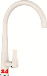 SCHOCK Küchenarmatur Gota Weiß Einhebelmischer mit Festauslauf 360° schwenkbarer Auslauf mit Einbrennlackierung