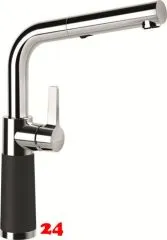 SCHOCK Kchenarmatur SC-540 Cristadur Classic Line Einhebelmischer Zugauslauf 120 schwenkbarer Auslauf mit Materialhlse und Schlauchbrause