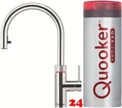 QUOOKER FLEX VAQ PRO3 Einhebelmischer Zugauslauf Chrom & 100C Armatur Kochendwasserhahn (PRO3FXRCHR)