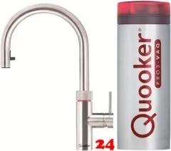 ✅ QUOOKER Flex VAQ PRO3 Einhebelmischer Zugauslauf Edelstahl & 100C Armatur Kochendwasserhahn (PRO3FXRSST)