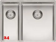 ✅ REGINOX Kchensple New York 18x40/34x40 (L) Comfort Becken rechts Einbausple 3 in 1 mit Flachrand Siebkorb als Stopfenventil