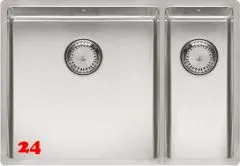 REGINOX Kchensple New York 40x40/18x40 (L) Comfort Becken links Einbausple 3 in 1 mit Flachrand Siebkorb als Stopfenventil