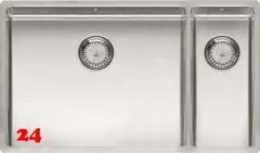 REGINOX Kchensple New York 50x40/18x40 (L) Comfort Becken links Einbausple 3 in 1 mit Flachrand Siebkorb als Stopfenventil