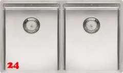 REGINOX Kchensple New York 34x40/34x40 (L) Comfort Einbausple 3 in 1 mit Flachrand Doppelbecken mit Siebkorb als Stopfenventil