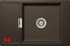 SCHOCK Kchensple Mono D-100XS-FB Cristadur Nano-Granitsple flchenbndig mit Drehexcenter