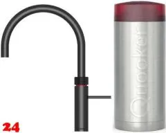 QUOOKER FUSION Round Combi (+) B Einhebelmischer Schwarz matt PVD & 100C Armatur (COMBI+FNRBLK)
