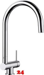 BLANCO Coressa-F Chrom Einhebelmischer mit Festauslauf 360 schwenkbarer Auslauf Vorfenstermontage Hebel rechts