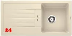 BLANCO Kchensple Favum 45 S Silgranit PuraDurII Granitsple / Einbausple mit Handbettigung