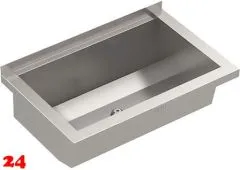 KWC PROFESSIONAL Planox Waschrinne-PL6 fugenlos verschweißte Waschrinne für Wandmontage Breite 600mm KWC PROFESSIONAL Planox Waschrinne-PL6 fugenlos verschweißte Waschrinne für Wandmontage Breite 600mm