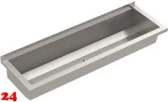 KWC PROFESSIONAL Planox Waschrinne-PL12 fugenlos verschweißte Waschrinne für Wandmontage Breite 1200mm KWC PROFESSIONAL Planox Waschrinne-PL12 fugenlos verschweißte Waschrinne für Wandmontage Breite 1200mm