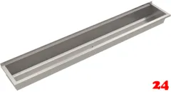 KWC PROFESSIONAL Planox Waschrinne-PL24 fugenlos verschweißte Waschrinne für Wandmontage Breite 2400mm KWC PROFESSIONAL Planox Waschrinne-PL24 fugenlos verschweißte Waschrinne für Wandmontage Breite 2400mm