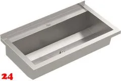 KWC PROFESSIONAL Planox Waschrinne-PL8T fugenlos verschweißt mit Armaturenbank für Wandmontage Breite 800mm KWC PROFESSIONAL Planox Waschrinne-PL8T fugenlos verschweißt mit Armaturenbank für Wandmontage Breite 800mm