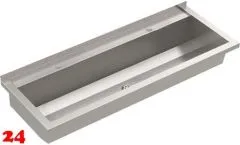 KWC PROFESSIONAL Planox Waschrinne-PL12T fugenlos verschweißt mit Armaturenbank für Wandmontage Breite 1200mm KWC PROFESSIONAL Planox Waschrinne-PL12T fugenlos verschweißt mit Armaturenbank für Wandmontage Breite 1200mm