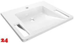 KWC PROFESSIONAL EXOS Einzelwaschtisch ANMW0001N Waschtisch MIRANIT fr Wandmontage unterfahrbar Barrierefrei* fr Rollstuhlfahrer geeignet