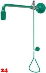 KWC PROFESSIONAL Erste Hilfe Notdusche / Krperdusche FAID0007 mit Wasserfhrung aus der Wand fr Aufputzmontage