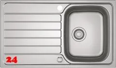 FRANKE Kchensple Spark SKX 611 Einbausple / Edelstahlsple mit Einbaurand und Siebkorb als Drehknopfventil