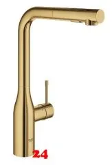 ✅ GROHE Kchenarmatur Essence Cool Sunrise Einhebelmischer Goldfarben poliert PVD mit Zugauslauf und Brausefunktion (30504GL0)