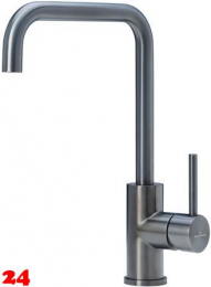 REGINOX Küchenarmatur CRYSTAL Gun Metal (R30516) Küchenarmatur / Einhebelmischer mit Festauslauf Oberfläche Schwarz matt