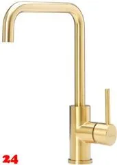 REGINOX Kchenarmatur CRYSTAL Gold (R30530) Kchenarmatur / Einhebelmischer mit Festauslauf Oberflche Goldfarben PVD