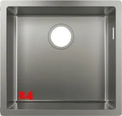 HANSGROHE Kchensple S719-U400 Edelstahlsple 400 3 in 1 (Einbau, Unterbau, Flchenbndig) mit Siebkorb als Stopfen- oder Drehknopfventil