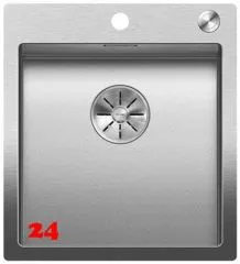 BLANCO Kchensple Claron 400-IF/A Durinox Edelstahlsple Flachrand mit Ablaufsystem InFino und PushControl