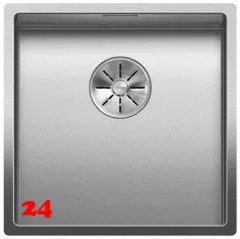 BLANCO Kchensple Claron 400-IF Durinox Edelstahlsple Flachrand mit Ablaufsystem InFino und Handbettigung