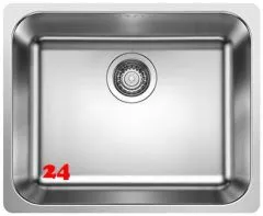 BLANCO Kchensple Supra 500-IF Edelstahlsple / Einbausple Flachrand Siebkorb als Stopfenventil Handbettigung