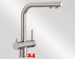 BLANCO Fontas II Filter PVD Steel 3-in-1-Armatur Gefiltertes Wasser - Kaltes, warmes und gefiltertes Wasser