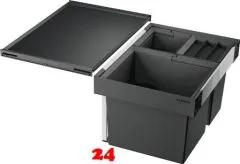 BLANCO Abfalltrennsystem Flexon II XL 60/3 Abfallsystem mit Systemdeckel zum Einbau in Schubksten ab 60cm Unterschrank