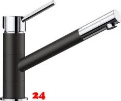 BLANCO Kchenarmatur Kano Silgranit-Look Einhebelmischer mit Festauslauf 360 schwenkbarer Auslauf in 6 Farben
