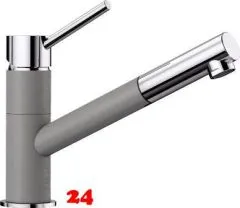 BLANCO Kchenarmatur Kano Silgranit-Look Einhebelmischer mit Zugauslauf 120 schwenkbarer Auslauf