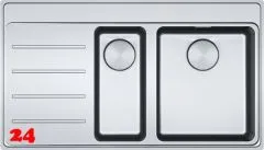 FRANKE Kchensple Mythos MYX 251 A Einbausple Slimtop / Flchenbndig mit Siebkorb als Druckknopfventil