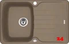 FRANKE Kchensple Antea AZG 611-78 Fragranit+ Einbausple / Granitsple mit Siebkorb als Drehknopfventil