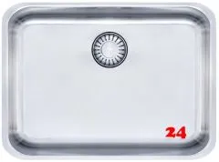 FRANKE Kchensple Epos EOX 110-50/35 Unterbausple (Montage unter die Arbeitsplatte) mit Integralablauf und Siebkorb als Druckknopfventil