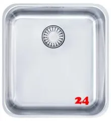 FRANKE Kchensple Epos EOX 110-36 Unterbausple (Montage unter die Arbeitsplatte) mit Integralablauf und Siebkorb als Stopfenventil