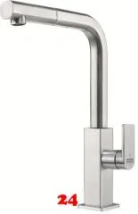FRANKE Küchenarmatur Mythos Einhebelmischer Edelstahl massiv mit Zugauslauf als Schlauchbrause 360° schwenkbarer Auslauf FRANKE Küchenarmatur Mythos Einhebelmischer Edelstahl massiv mit Zugauslauf als Schlauchbrause 360° schwenkbarer Auslauf