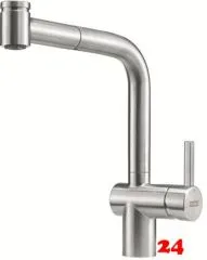 FRANKE Küchenarmatur Atlas Neo Einhebelmischer Edelstahl massiv mit Zugauslauf und Brausefunktion 180° schwenkbarer Auslauf FRANKE Küchenarmatur Atlas Neo Einhebelmischer Edelstahl massiv mit Zugauslauf und Brausefunktion 180° schwenkbarer Auslauf