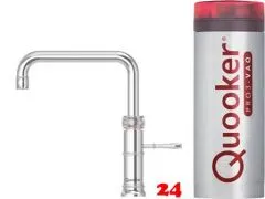 QUOOKER CLASSIC FUSION Square Chrom VAQ PRO3 Einhebelmischer & 100C Armatur Nostalgieoptik (PRO3CFNSCHR)